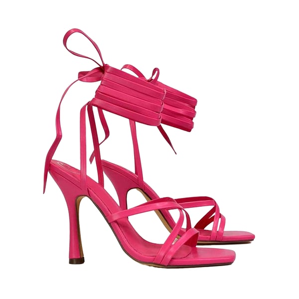 XY London Womens/Ladies Kyra Square Toe Lace Up High Stiletto Heel Sandals