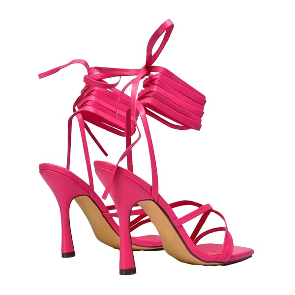 XY London Womens/Ladies Kyra Square Toe Lace Up High Stiletto Heel Sandals