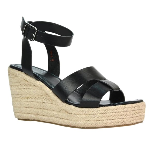 XY London Womens/Ladies Kala Ankle Strap Platform Wedge Sandals