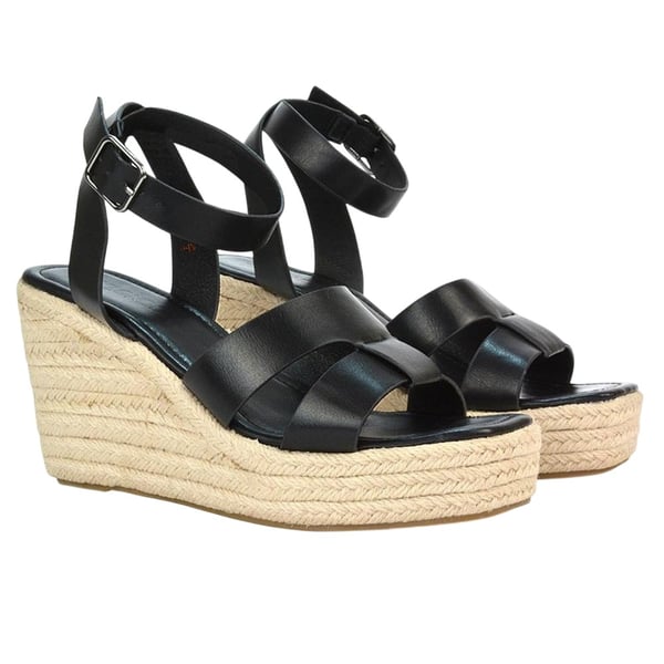 XY London Womens/Ladies Kala Ankle Strap Platform Wedge Sandals