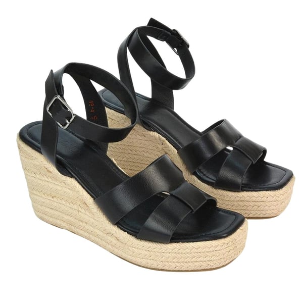 XY London Womens/Ladies Kala Ankle Strap Platform Wedge Sandals