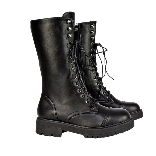 Womens/Ladies Vera Mid Calf Biker Boots