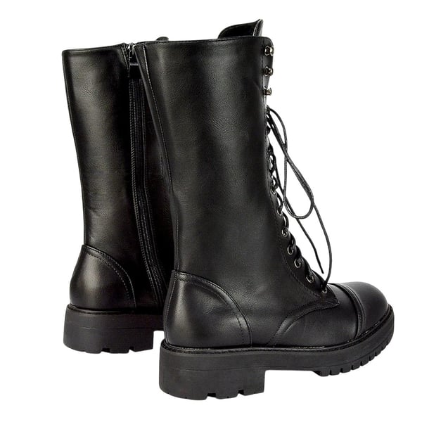 Womens/Ladies Vera Mid Calf Biker Boots
