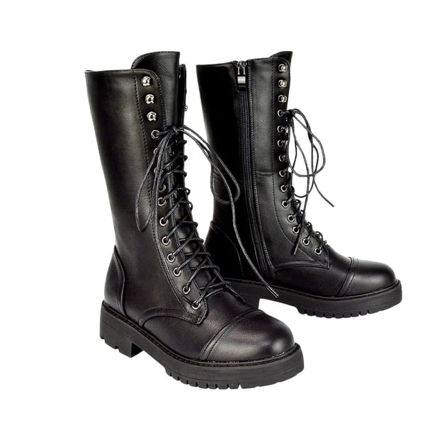 Womens/Ladies Vera Mid Calf Biker Boots