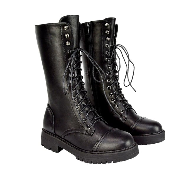 Womens/Ladies Vera Mid Calf Biker Boots