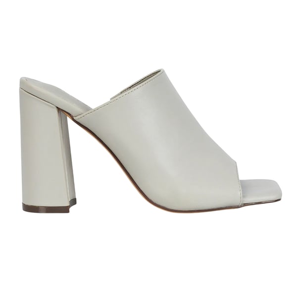 XY London Womens/Ladies Square Toe High Block Heel Mule Sandals
