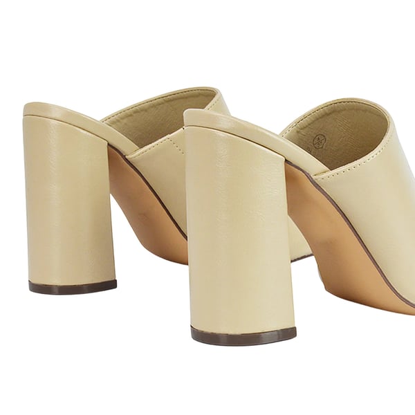 XY London Womens/Ladies Square Toe High Block Heel Mule Sandals