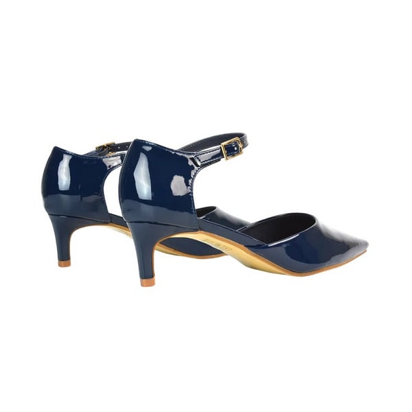 XY London Dam Kacey Patent Ankelrem Låg Kitten Heel Sandaler