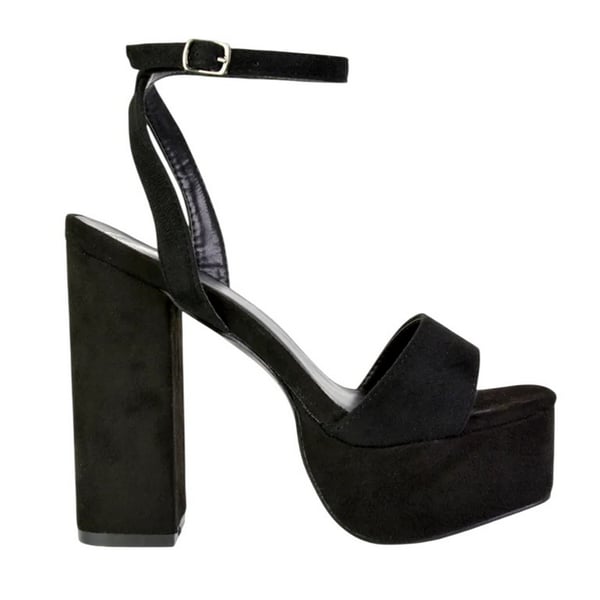 XY London Womens/Ladies Jayce Chunky Square Toe High Block Heel Platform Shoes