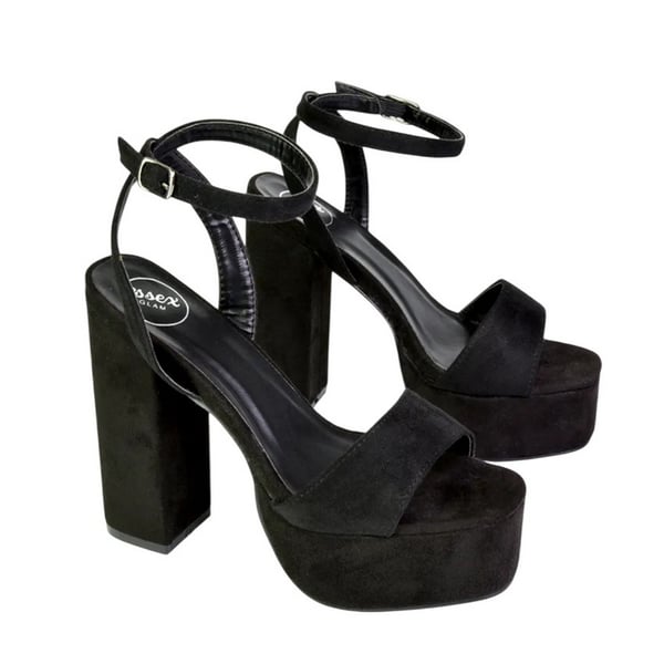 XY London Womens/Ladies Jayce Chunky Square Toe High Block Heel Platform Shoes