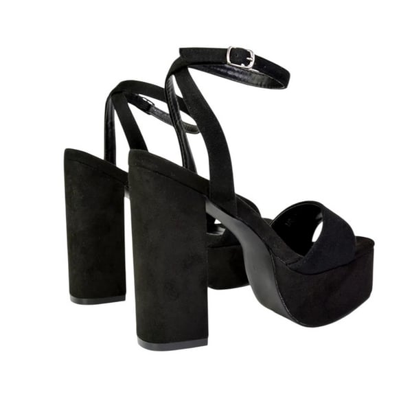 XY London Womens/Ladies Jayce Chunky Square Toe High Block Heel Platform Shoes