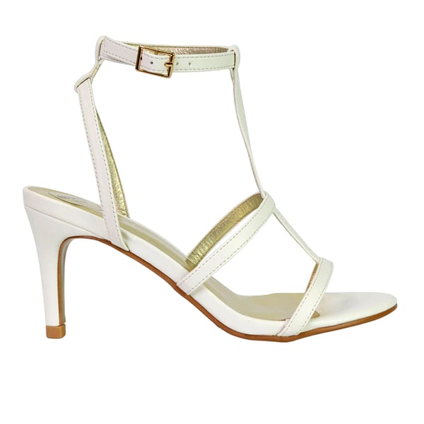 XY London Womens/Ladies Beaux Caged Cut Out Ankle Strap Mid Stiletto Sandals
