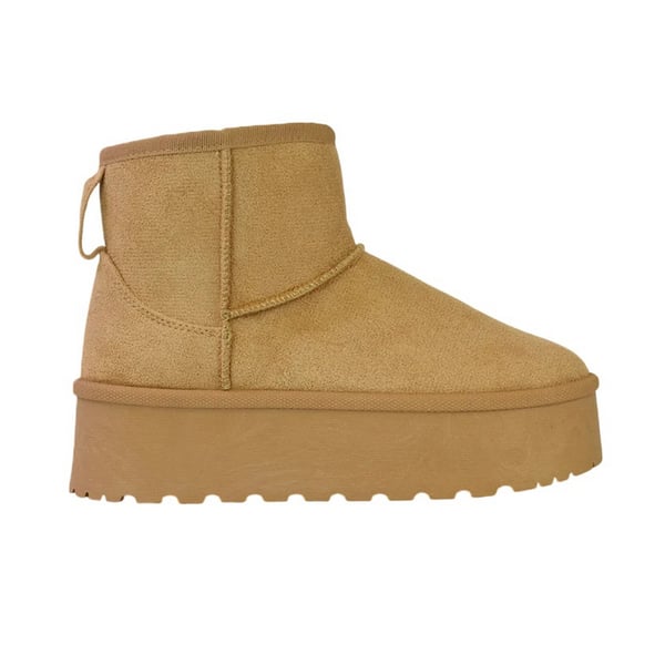 XY London Womens/Ladies Evalyn Faux Fur Lined Platform Ankle Boots