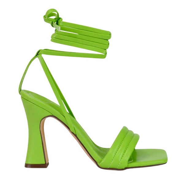 XY London Womens/Ladies Zeta Square Toe Lace Up Mid Block Heel Sandals