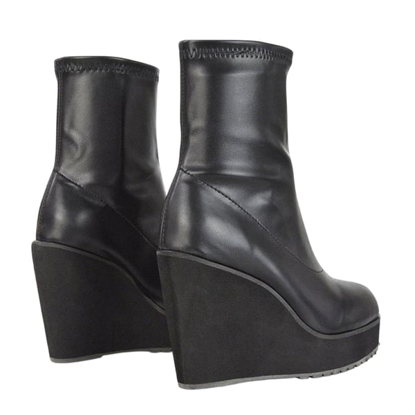 XY London Womens/Ladies Camille Platform Wedge Sock Ankle Boots