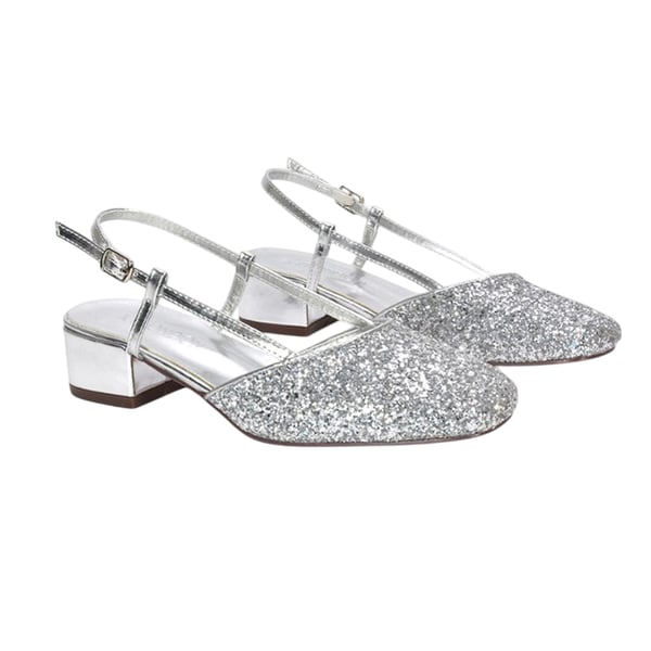 XY London Dam/Kvinnor Kira Glitter Låg Klack Pumps
