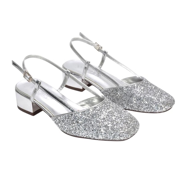 XY London Dam/Kvinnor Kira Glitter Låg Klack Pumps