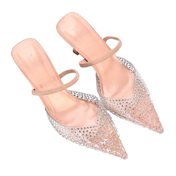 XY London Tia Patent Perspex Pumps för damer