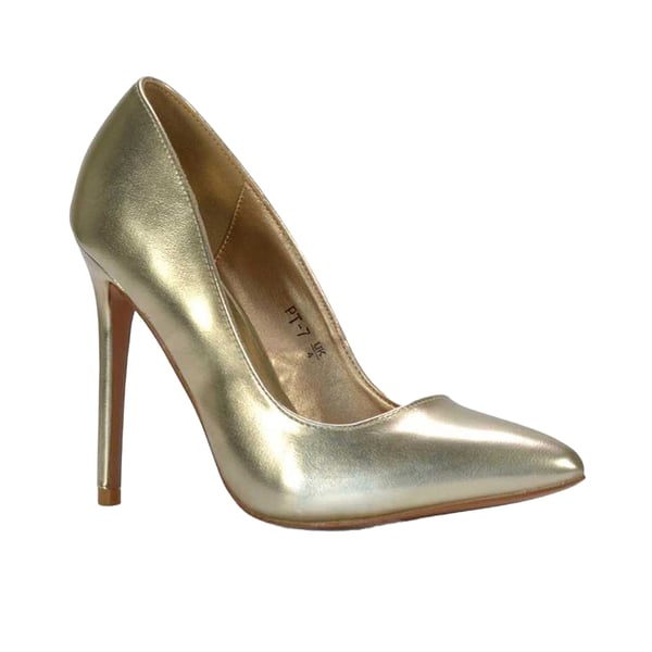 XY London Dam/Kvinnor Lu Lu Metallic Spetsig Hög Stilettklack Pumps XY London Dam/Kvinnor Lu Lu Metallic Spetsig Hög Stilettklack Pumps
