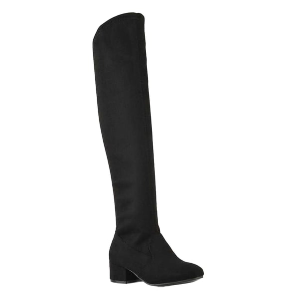 XY London Womens/Ladies June Low Block Heel Knee-High Boots XY London Womens/Ladies June Low Block Heel Knee-High Boots
