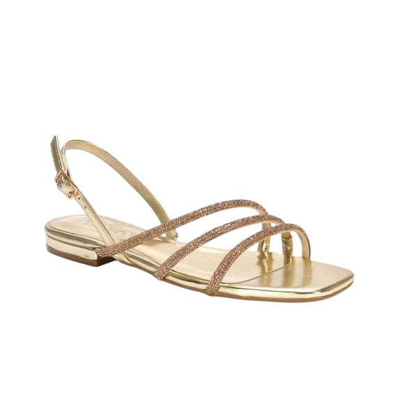 XY London Womens/Ladies Abigale Diamante Metallic Sling Back Sandals