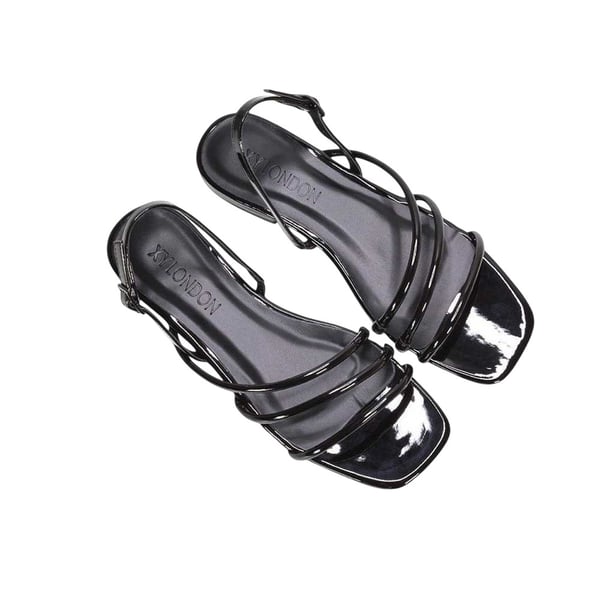 XY London Womens/Ladies Mary Patent Square Toe Sandals