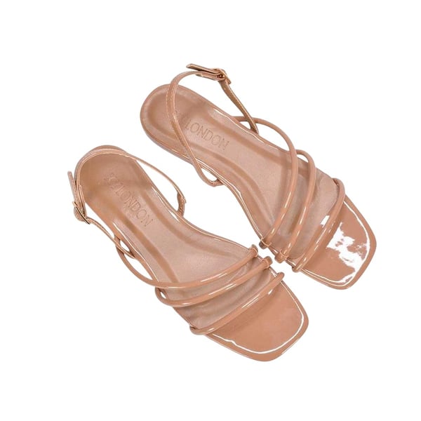 XY London Womens/Ladies Mary Patent Square Toe Sandals
