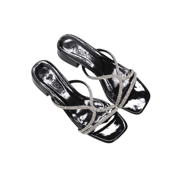 XY London Womens/Ladies Olivia Patent Strappy Low Block Heel Sandals