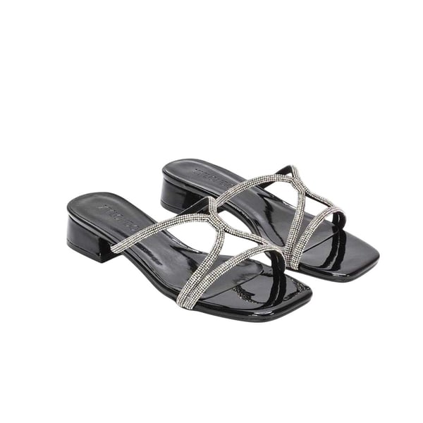 XY London Womens/Ladies Olivia Patent Strappy Low Block Heel Sandals