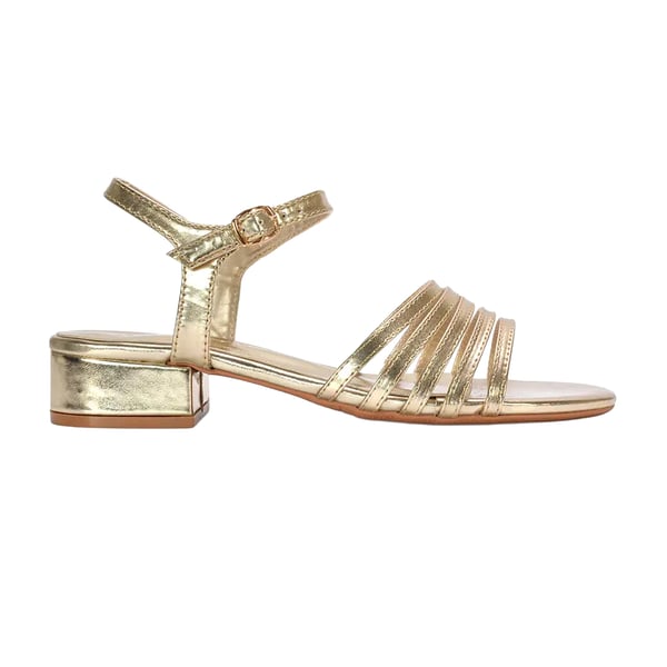 XY London Womens/Ladies Katie Metallic Low Block Heel Sandals