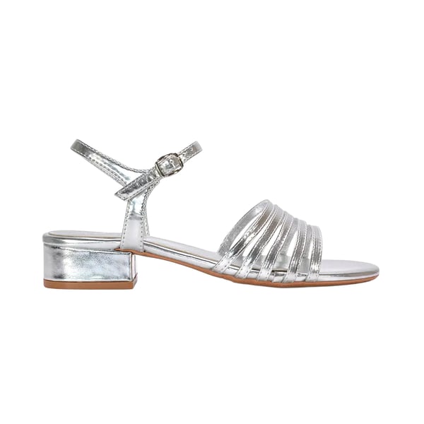 XY London Womens/Ladies Katie Metallic Low Block Heel Sandals