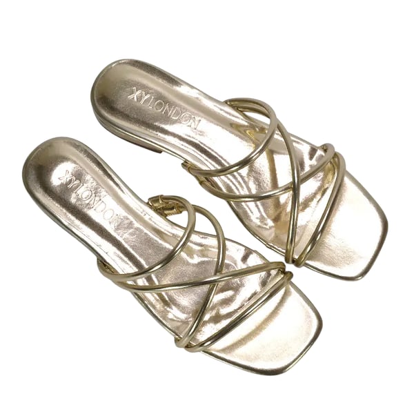 XY London Womens/Ladies Suzzie Metallic Strappy Sandals