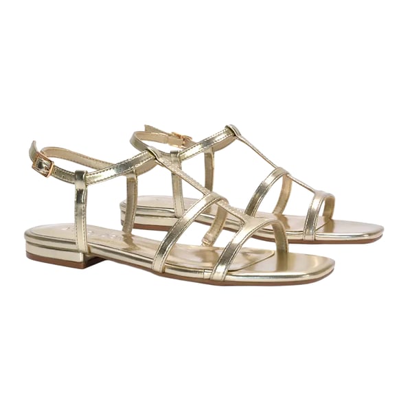 XY London Womens/Ladies Danielle Caged Metallic Strappy Sandals