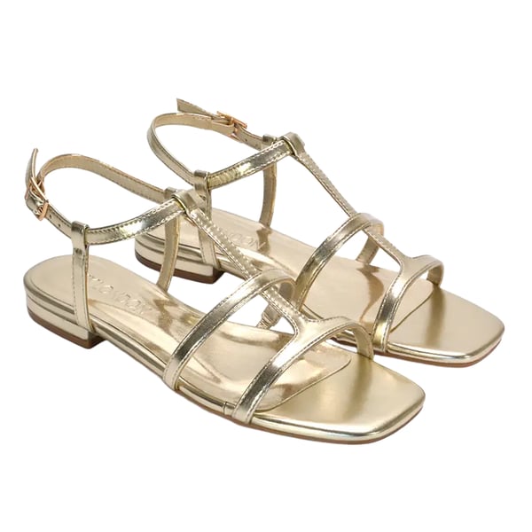 XY London Womens/Ladies Danielle Caged Metallic Strappy Sandals XY London Womens/Ladies Danielle Caged Metallic Strappy Sandals