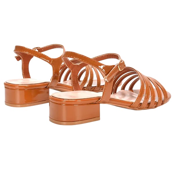 XY London Womens/Ladies Katie Patent Open Toe Low Heel Sandals