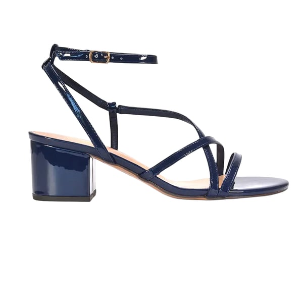 XY London Womens/Ladies Maria Patent Strappy Block Heel Sandals