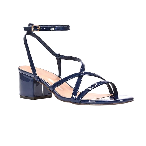 XY London Womens/Ladies Maria Patent Strappy Block Heel Sandals
