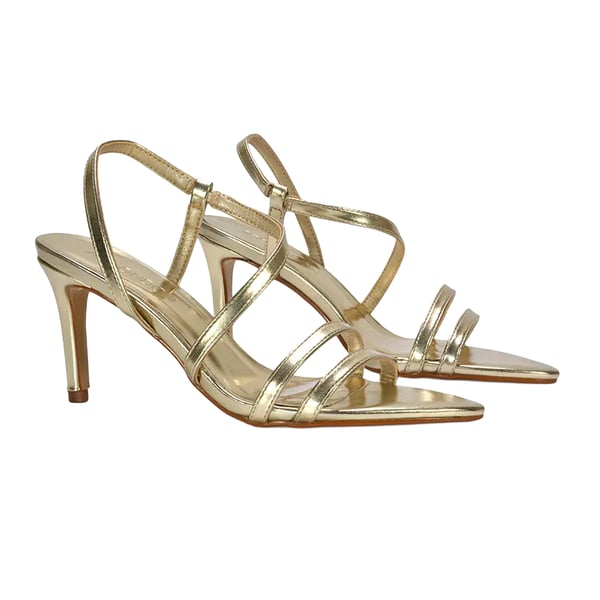 XY London Womens/Ladies Theodora Metallic Strappy Stiletto Heel Sandals