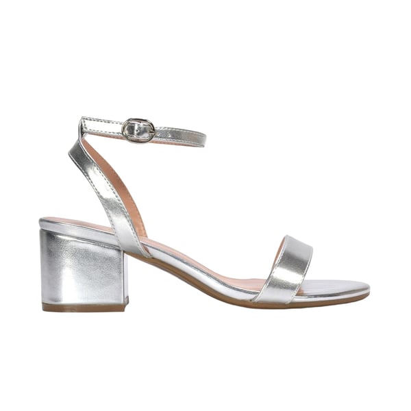 XY London Womens/Ladies Gemma Metallic Strappy Low Block Heel Sandals