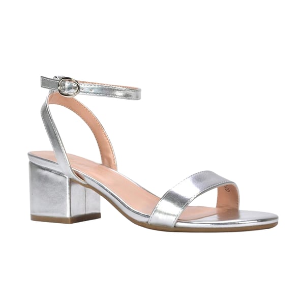 XY London Womens/Ladies Gemma Metallic Strappy Low Block Heel Sandals
