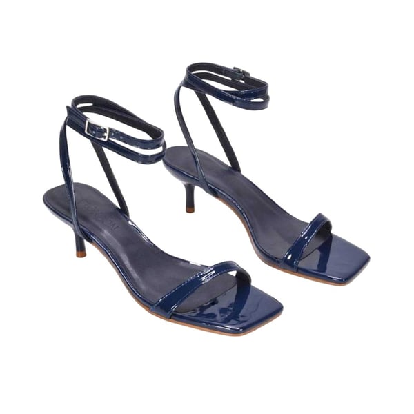 XY London Womens/Ladies Nikita Patent Low Kitten Heel Sandals