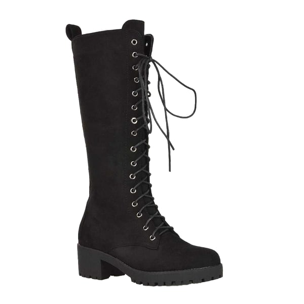 XY London Womens/Ladies Aspen Knee-High Biker Boots XY London Womens/Ladies Aspen Knee-High Biker Boots