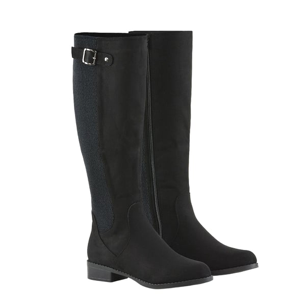 XY London Womens/Ladies Molly Stretch Calf Knee-High Boots XY London Womens/Ladies Molly Stretch Calf Knee-High Boots