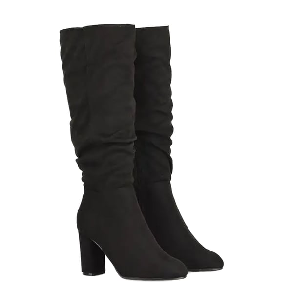 XY London Womens/Ladies Alana Ruched Knee-High Boots XY London Womens/Ladies Alana Ruched Knee-High Boots