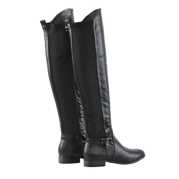 XY London Womens/Ladies Bella Zip Elasticated Flat Thigh-High Boots