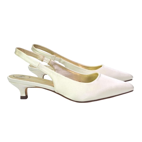 XY London Womens/Ladies Avalone Satin Sling Back Kitten Heel Sandals