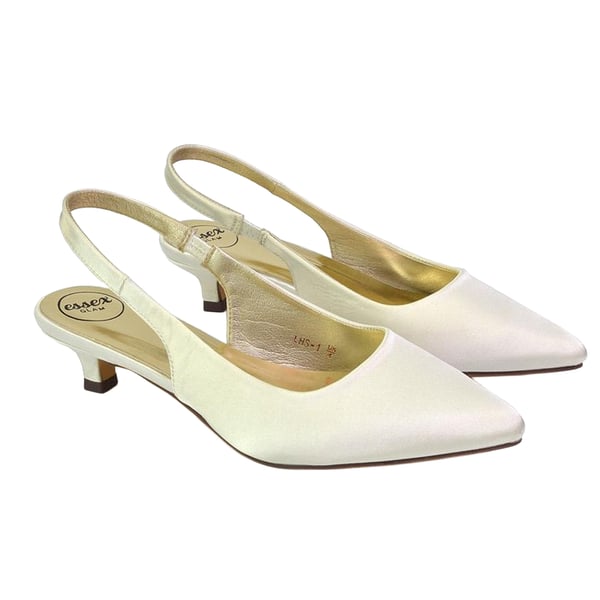 XY London Womens/Ladies Avalone Satin Sling Back Kitten Heel Sandals
