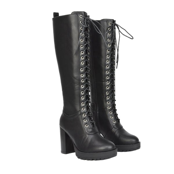 XY London Womens/Ladies Ruthie Platform Knee-High Boots XY London Womens/Ladies Ruthie Platform Knee-High Boots