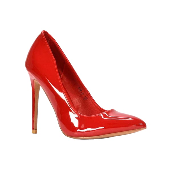 XY London Dam Lu Lu Patent Höga Stilettklackade Pumps