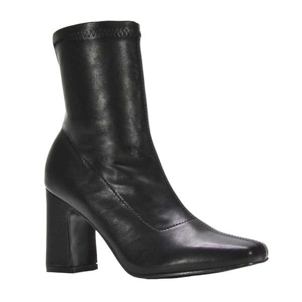 XY London Womens/Ladies Alex Side Zip Stretch Block Heel Ankle Boots